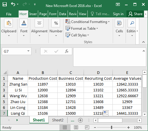 4 способа рассчитать среднее значение данных в Excel 2016