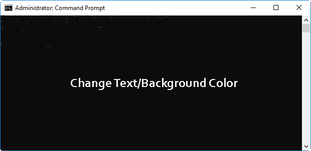 Изменить цвет фона / текста командной строки в Windows 10