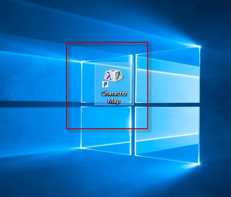 Как создать ярлык для карты символов на рабочем столе Windows 10