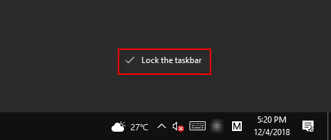 2 способа заблокировать панель задач в Windows 10
