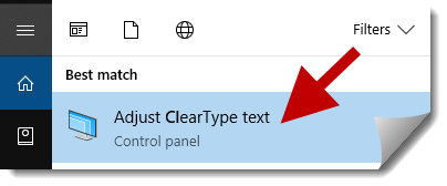 Как включить / выключить ClearType Text в Windows 10