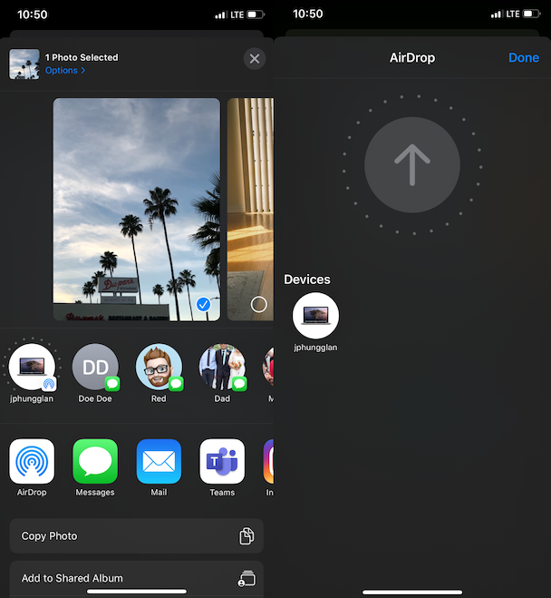 Как отправить фото по airdrop с айфона на айфон